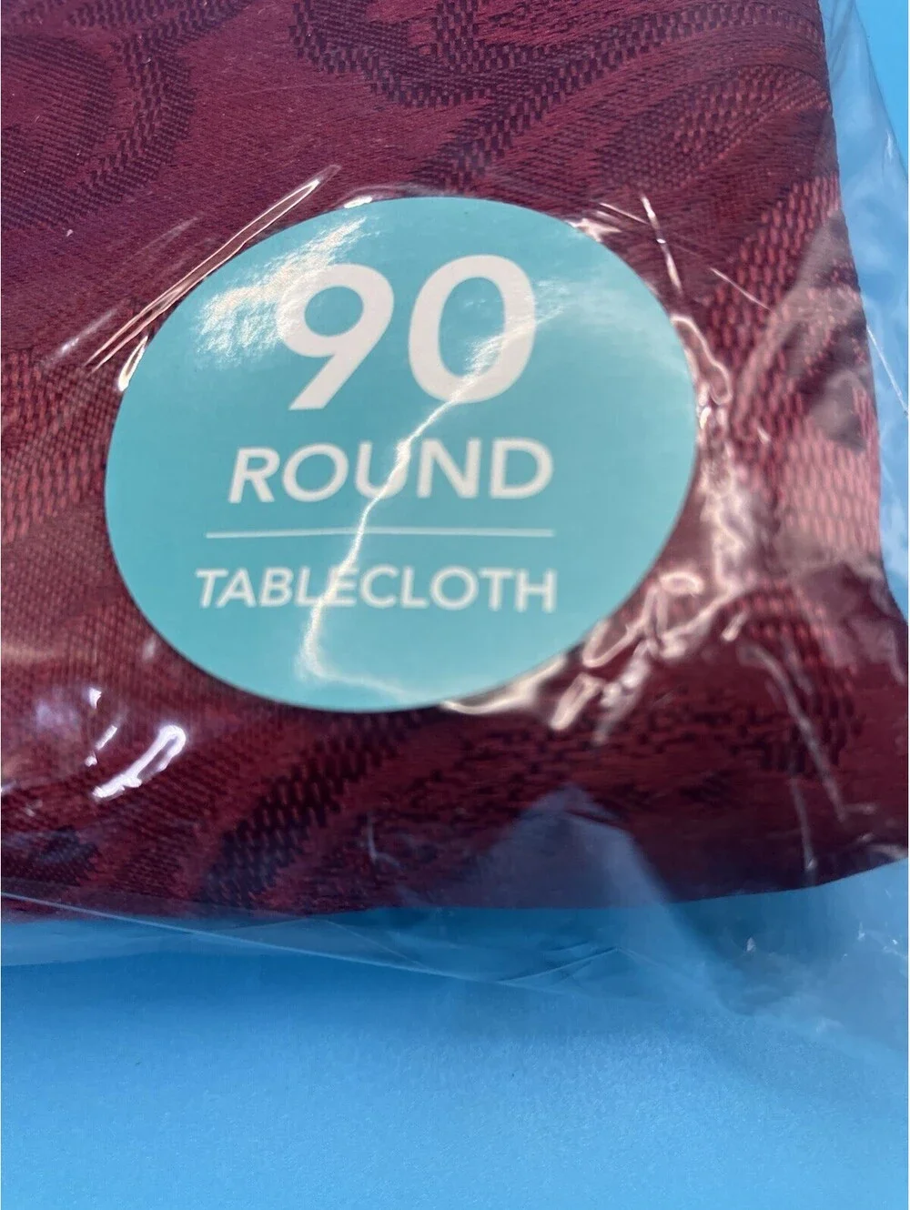 NEW Caiden Red Round Tablecloth 90” Beautiful Paisley Pattern